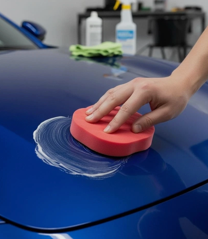Autobrite Dual Foam Applicator Pad Car Wax Polish Detailing Sponge